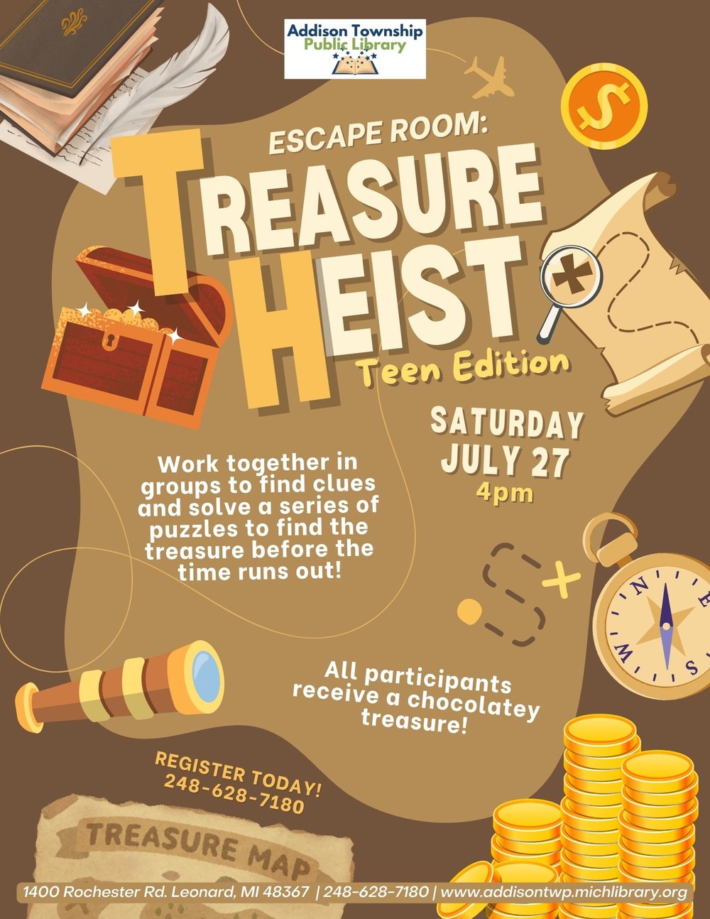 Escape Room: Treasure Heist Flyer