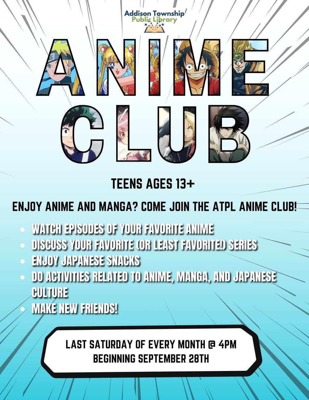 Anime Club 2024 Flyer