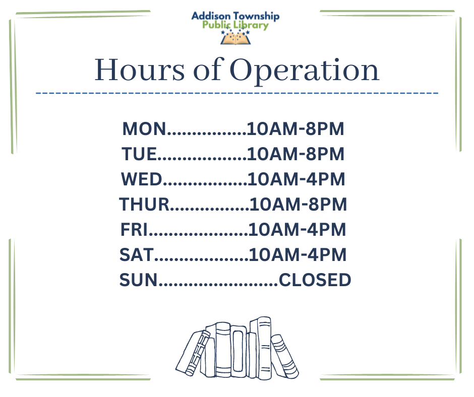 An infographic of our summer hours of operation.